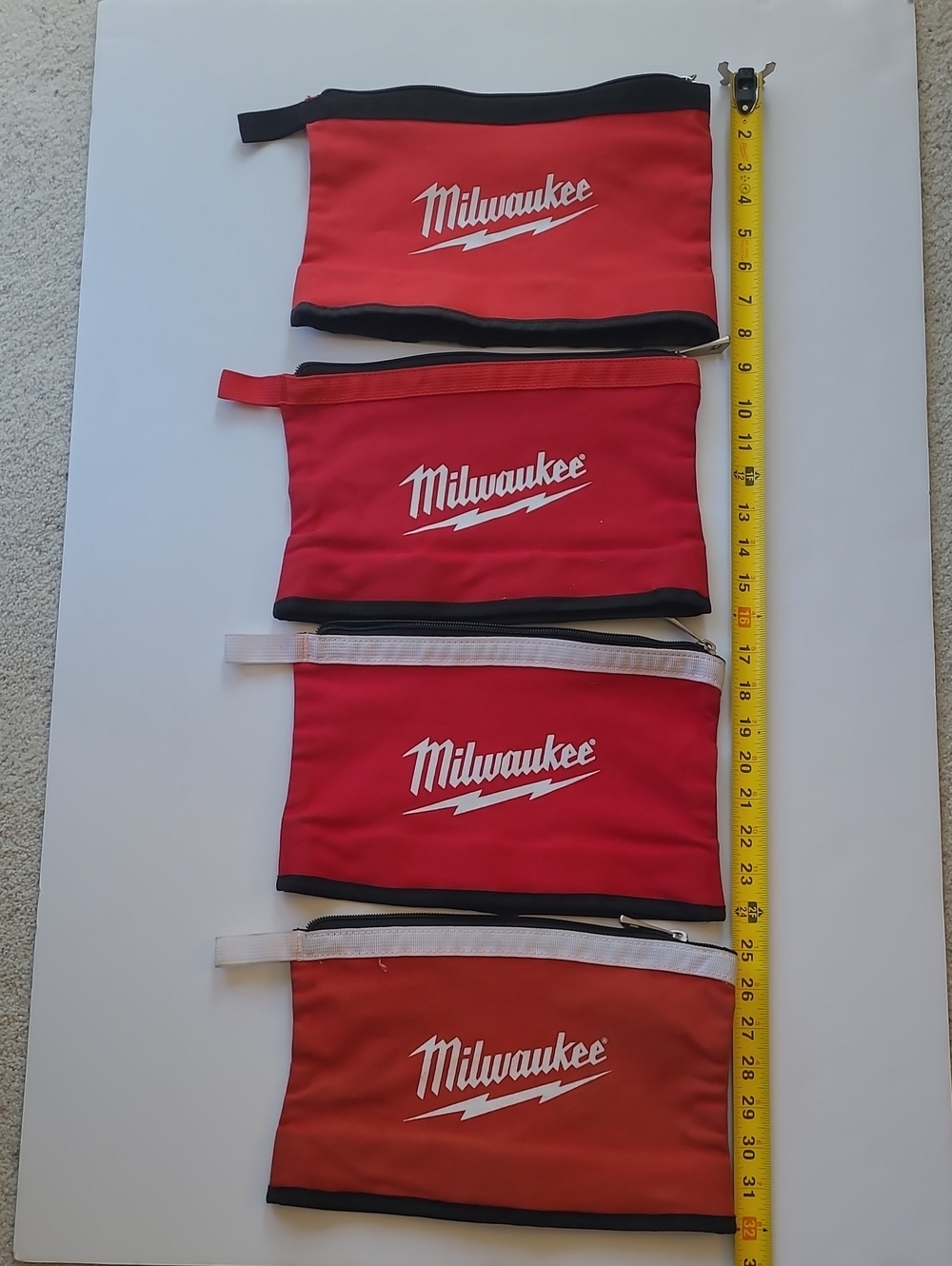Red Tool Pouch - Durable Zippered Men’s Bag